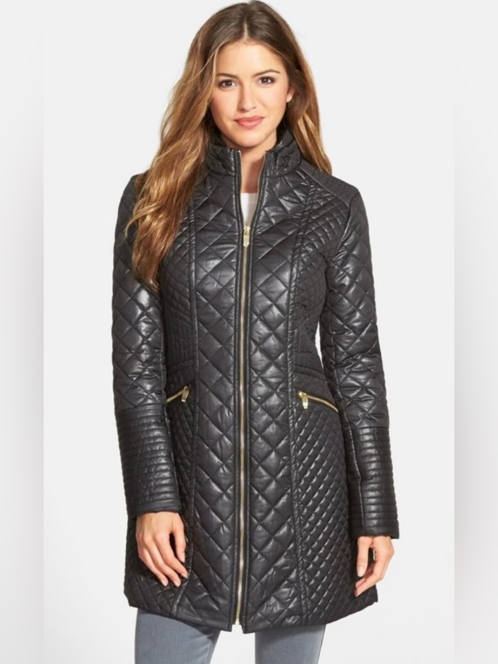 Via Spiga Quilted Walker Jacket